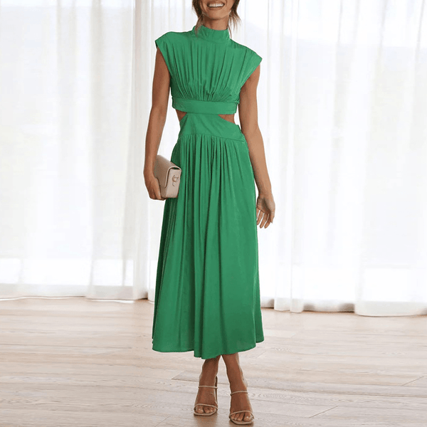 Theresa - Grünes Kleid - Bequem und elastisch - Amodafashion.de