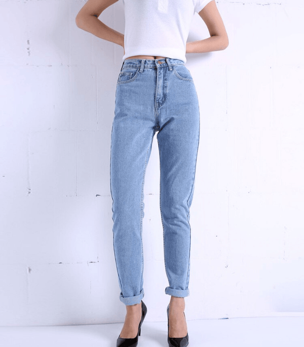 Vintage-Jeans mit hoher Taille - Amodafashion.de