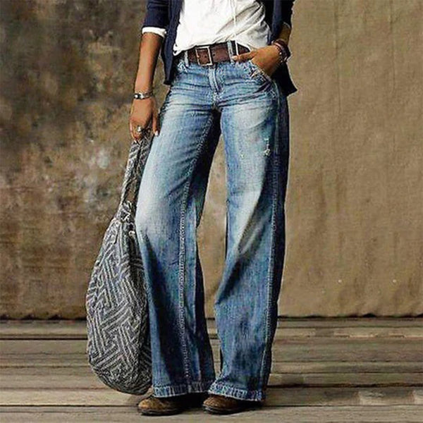 Luna - Denim-Jeans mit weitem Bein für Frauen